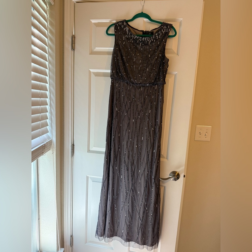 Adrianna Papell Cocktail Beaded Dress Size 8